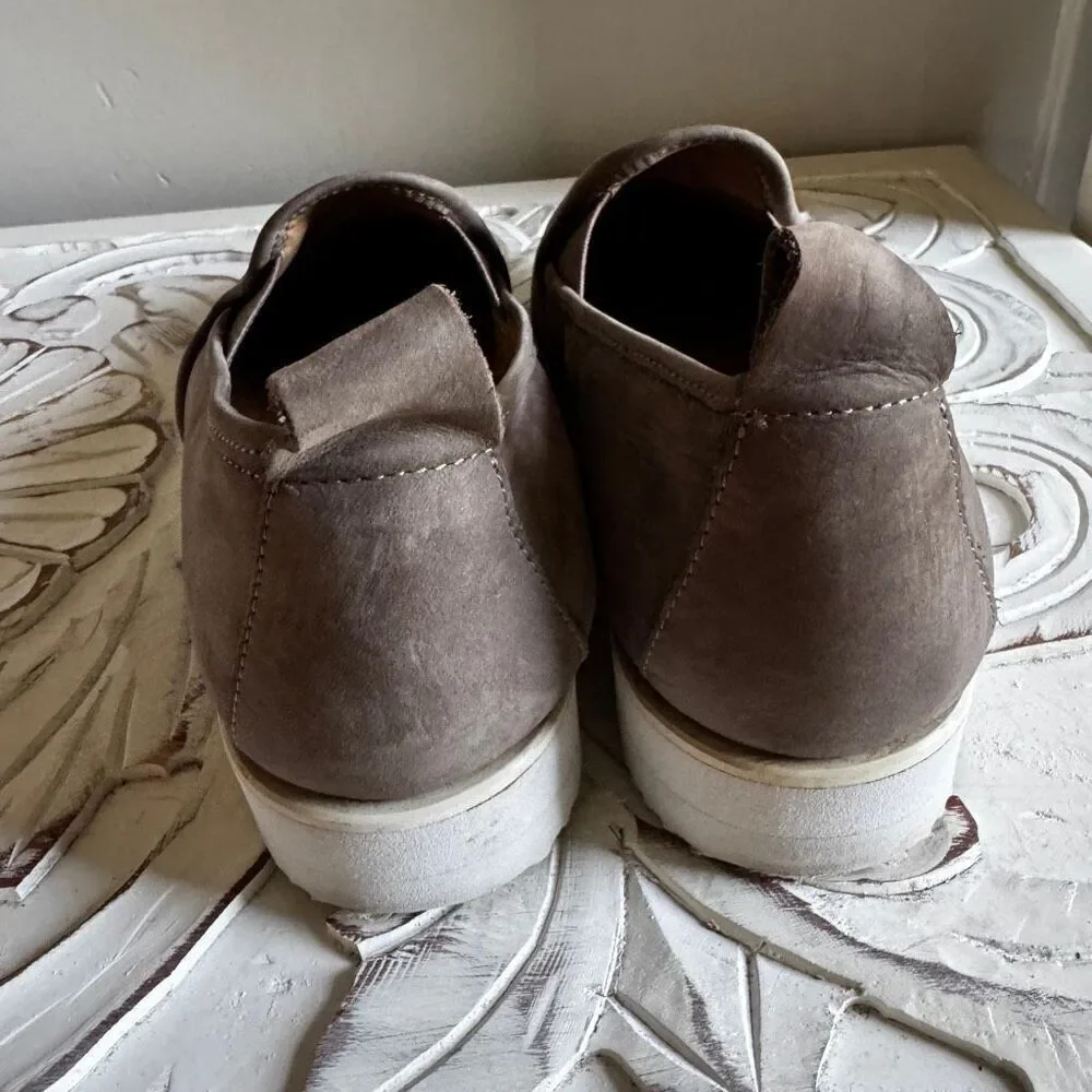 Everlane The Nubuck Street Shoe in Grey Taupe Women's Size 9.5 Leather